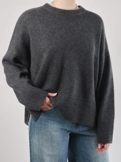 – Strickpullover aus Feinstrick in Anthrazit-FLONA Sale