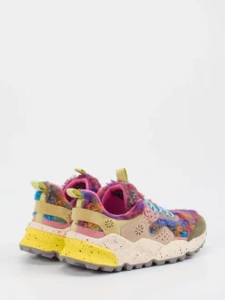 – Chunky-Sneaker aus Velour/Textil color-Flower Mountain