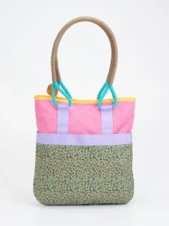 – Shopper Bag aus Nylon mit Animalprint-Flower Mountain