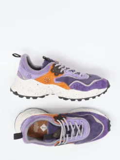 – Sneaker aus Textil und Veloursleder Violett-Flower Mountain Sale