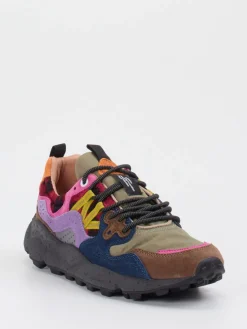 – Trail-Sneaker aus Veloursleder/Textil Multicolor-Flower Mountain Outlet