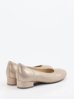 – Ballerinas aus Metallicleder in Champagner-Gabor Discount