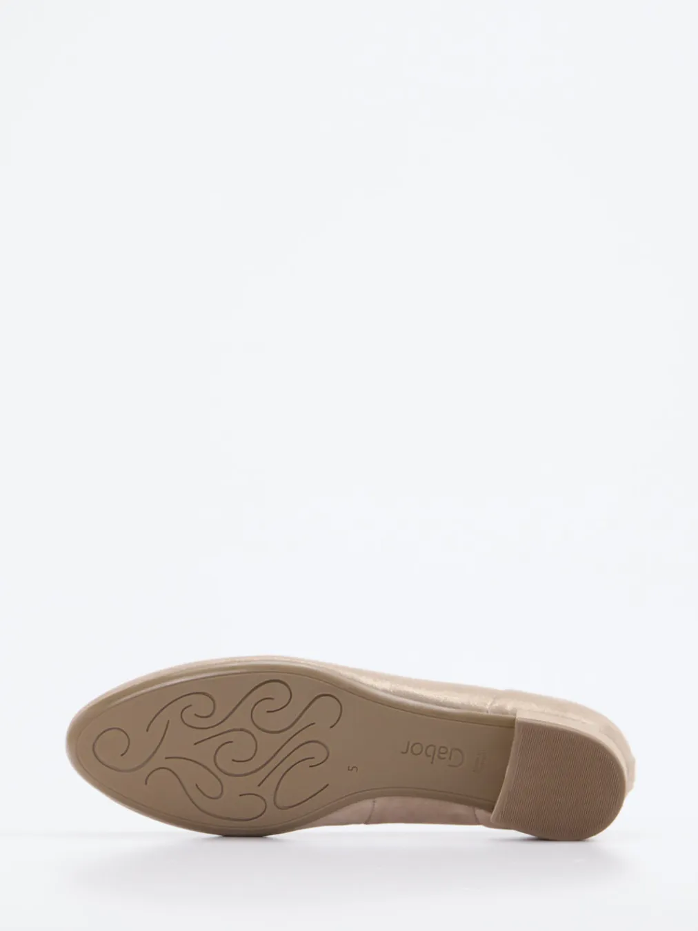 – Ballerinas aus Metallicleder in Champagner-Gabor Discount