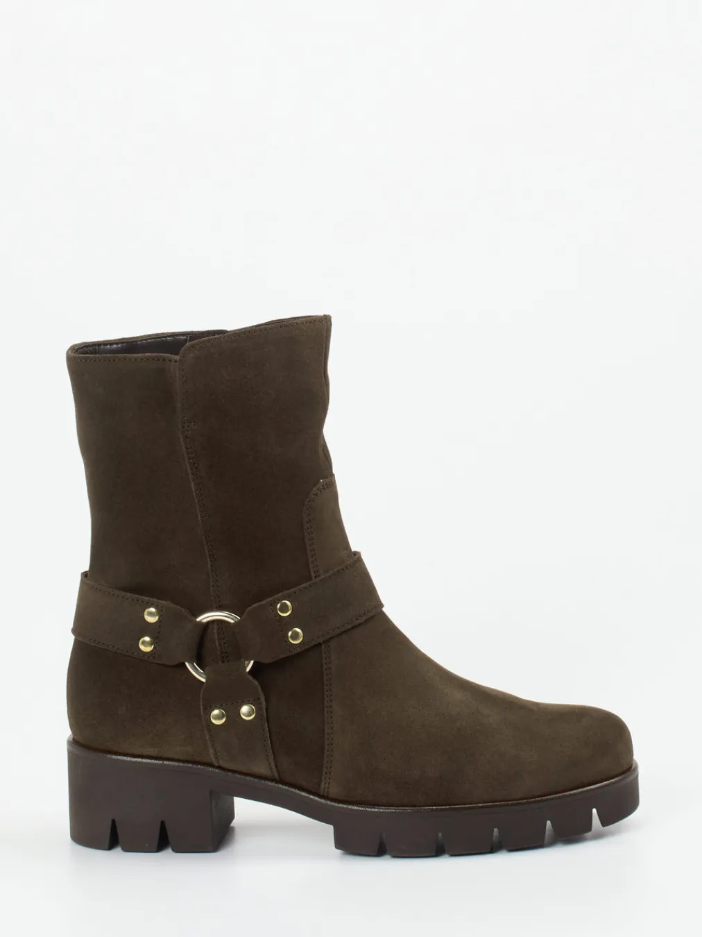 – Biker Boots aus Veloursleder Dunkel-Gabor Sale