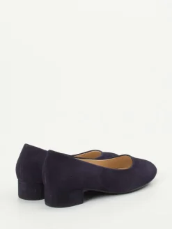 – Blockabsatz-Pumps aus Veloursleder Dunkel-Gabor Sale