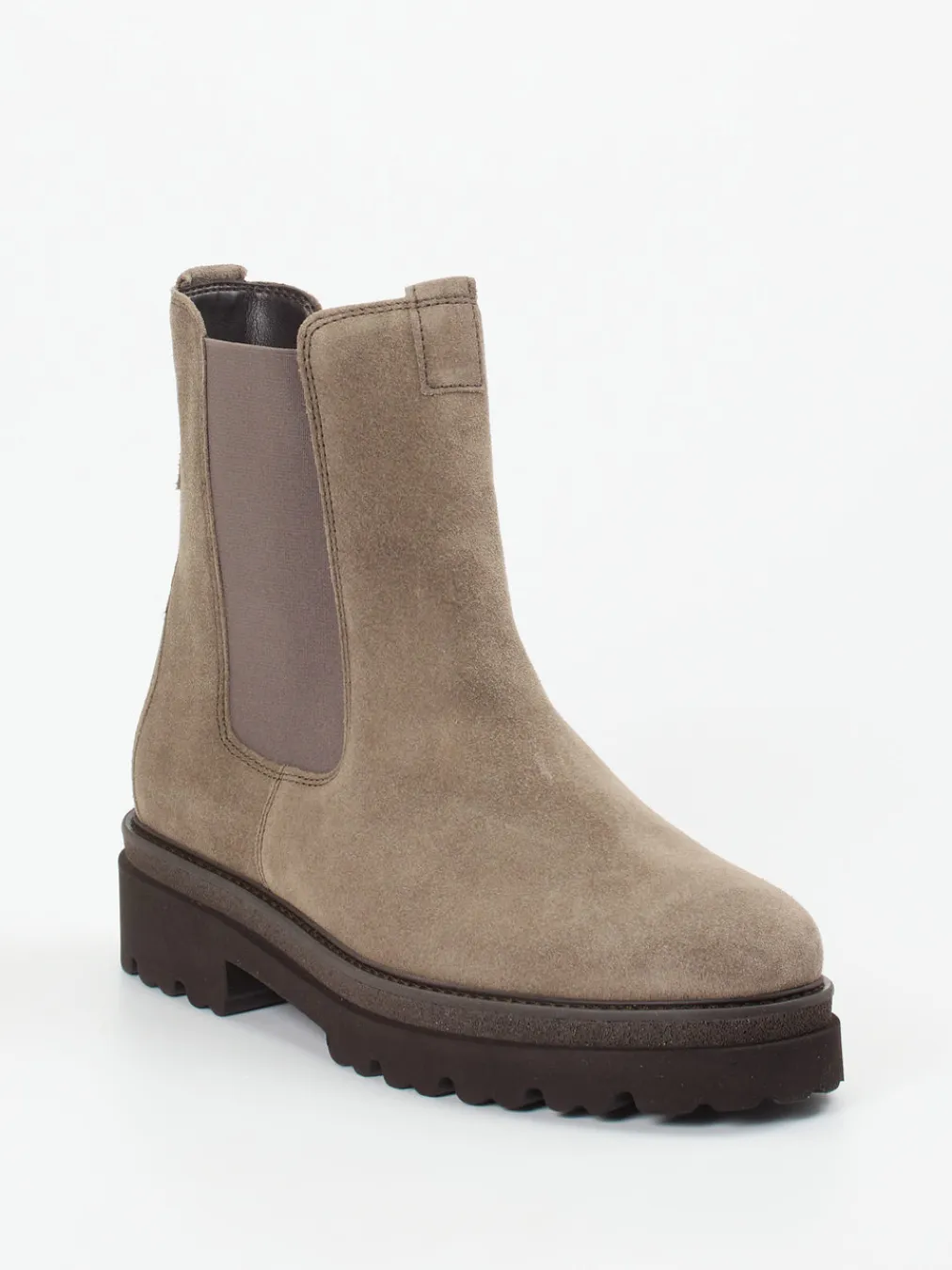 – Chelsea-Stiefelette aus Veloursleder taupe-Gabor Discount