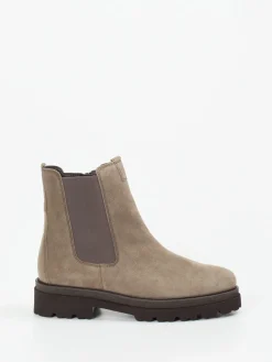 – Chelsea-Stiefelette aus Veloursleder taupe-Gabor Discount