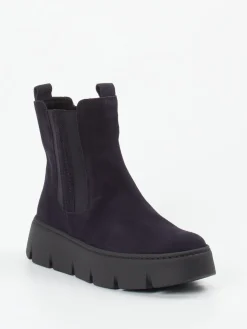 – Chelsea-Stiefeletten aus Veloursleder Dunkelviolett-Gabor Clearance