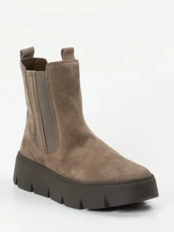 – Chelsea-Stiefelette aus Veloursleder taupe-Gabor Sale