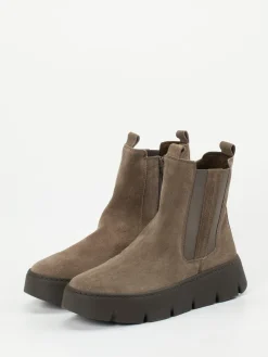 – Chelsea-Stiefelette aus Veloursleder taupe-Gabor Sale