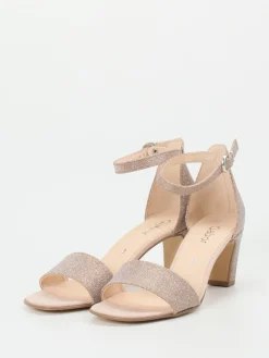 – High Heel Sandalette aus Metallicleder Roségold-Gabor Hot