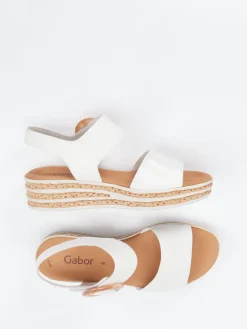 – Keilsandalette aus Lammleder Offwhite-Gabor Best