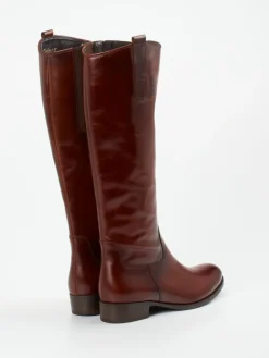 – Kniehohe Stiefel aus Glattleder kastanien-Gabor