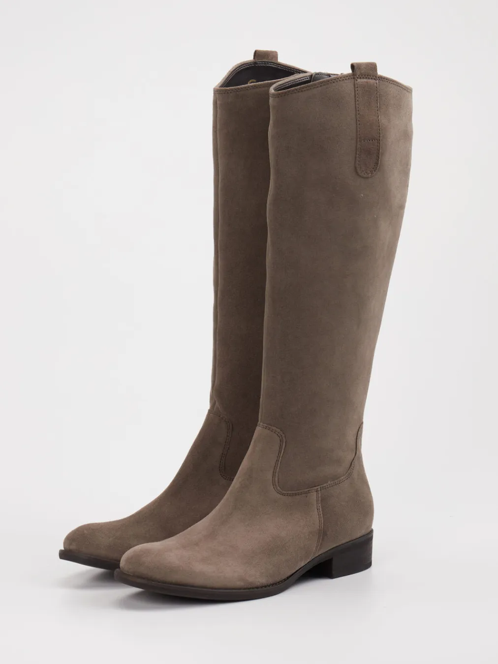 – Kniestiefel aus Veloursleder in Taupe-Gabor Hot