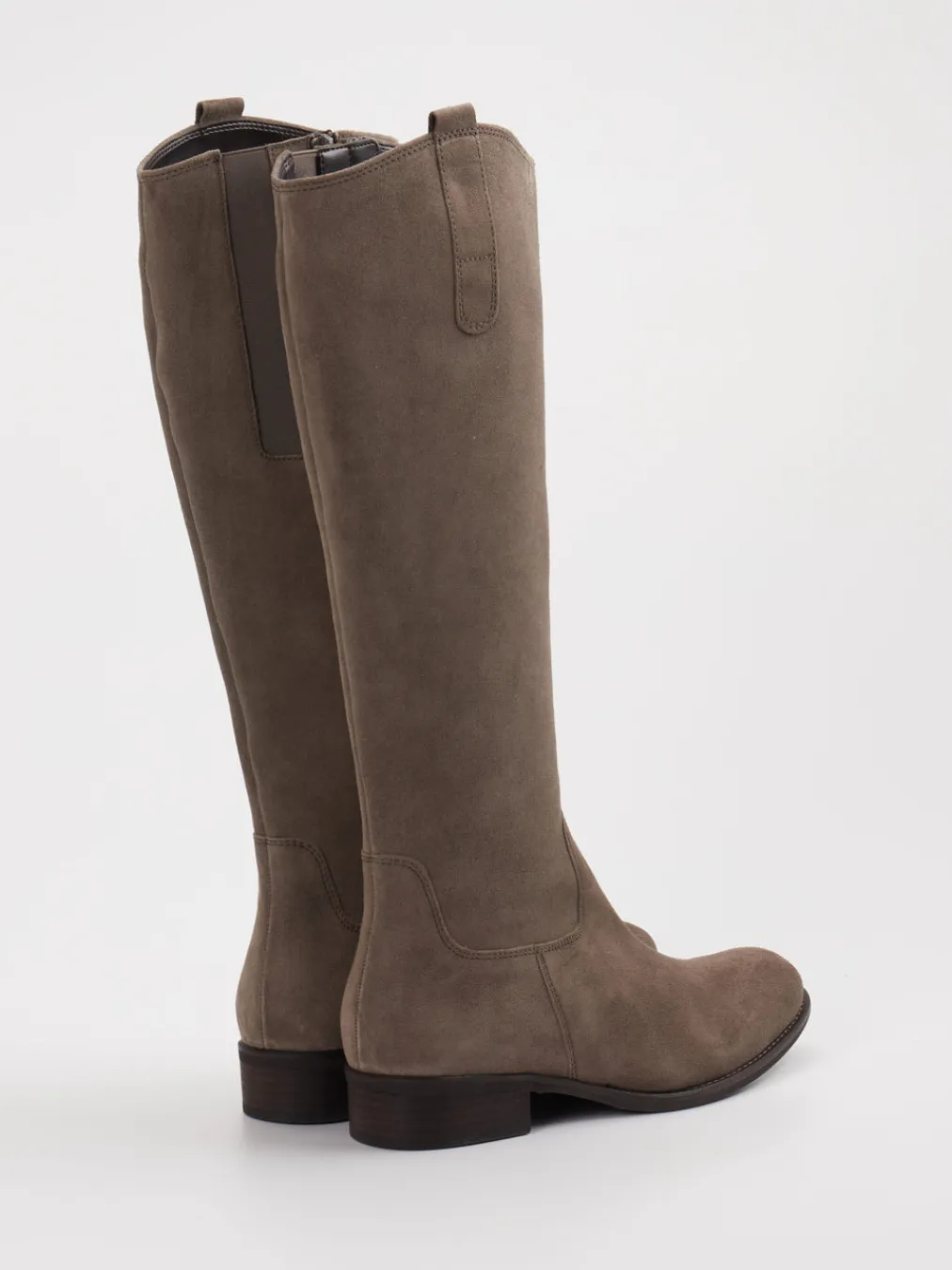 – Kniestiefel aus Veloursleder in Taupe-Gabor Hot