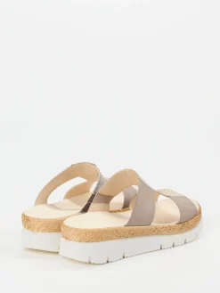 – Komfort-Pantoletten aus Veloursleder Taupe-Gabor Best