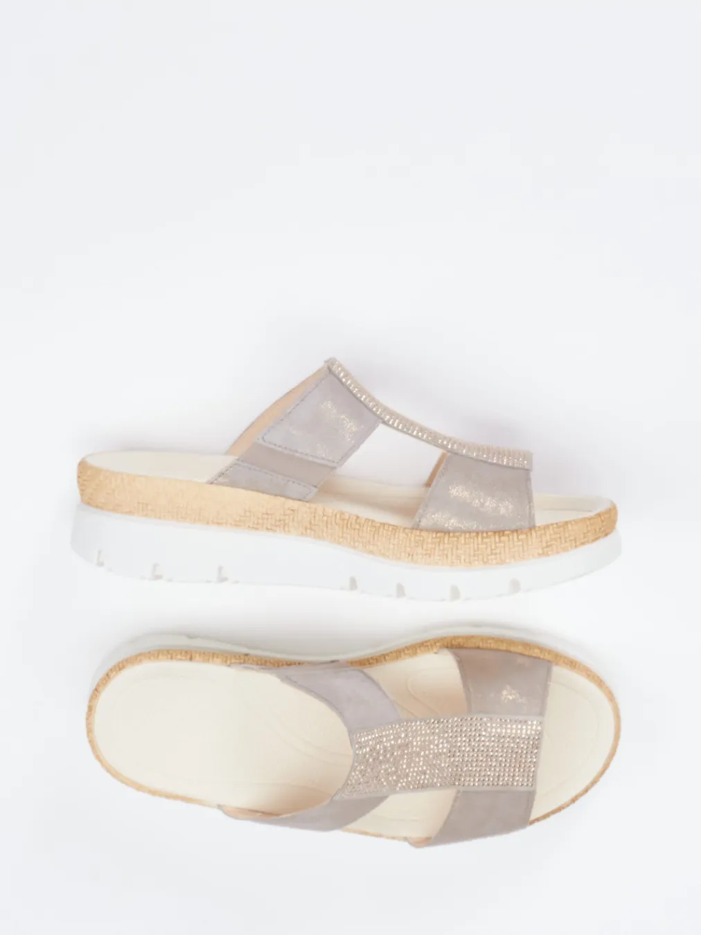 – Komfort-Pantoletten aus Veloursleder Taupe-Gabor Best