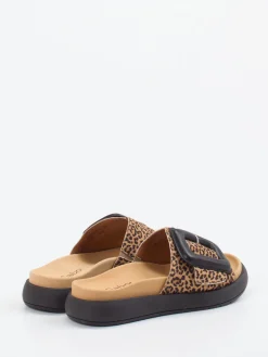 – Pantolette aus geprägtem Leder in Leoprint-Gabor Outlet