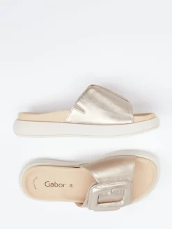 – Pantolette aus Metallicleder farben-Gabor Discount