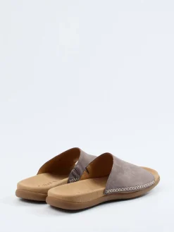 – Pantolette aus Nubukleder in Taupegrau-Gabor Sale