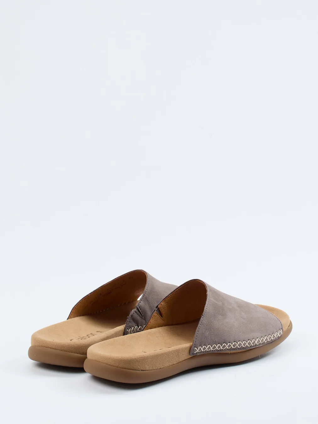 – Pantolette aus Nubukleder in Taupegrau-Gabor Sale