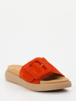 – Pantolette aus Veloursleder in Tomatenrot-Gabor