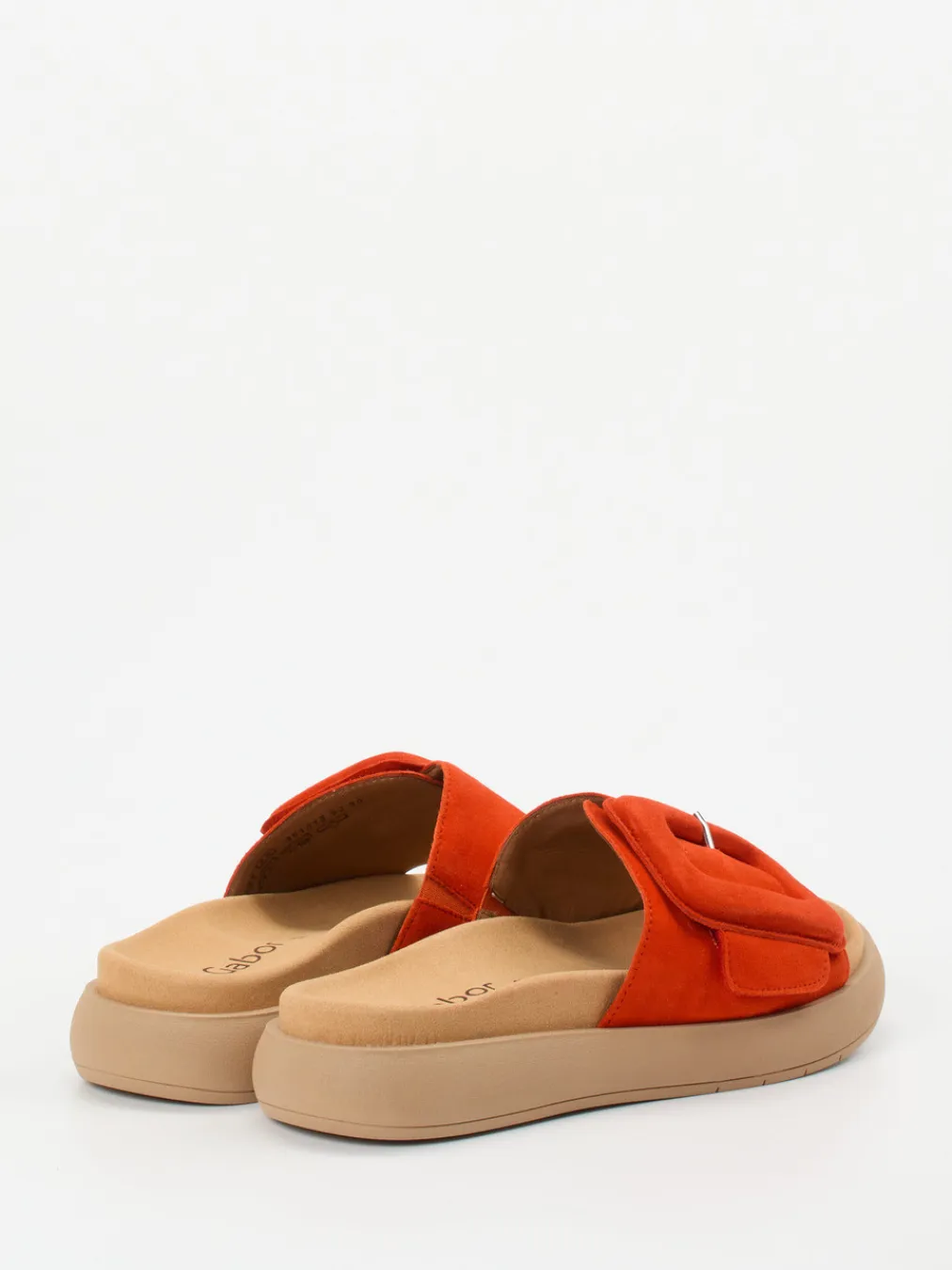 – Pantolette aus Veloursleder in Tomatenrot-Gabor