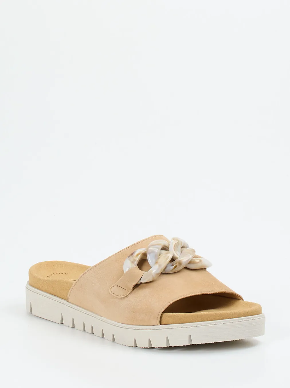 – Pantolette aus Veloursleder mit Gliederkette-Gabor Best