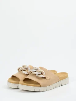 – Pantolette aus Veloursleder mit Gliederkette-Gabor Best