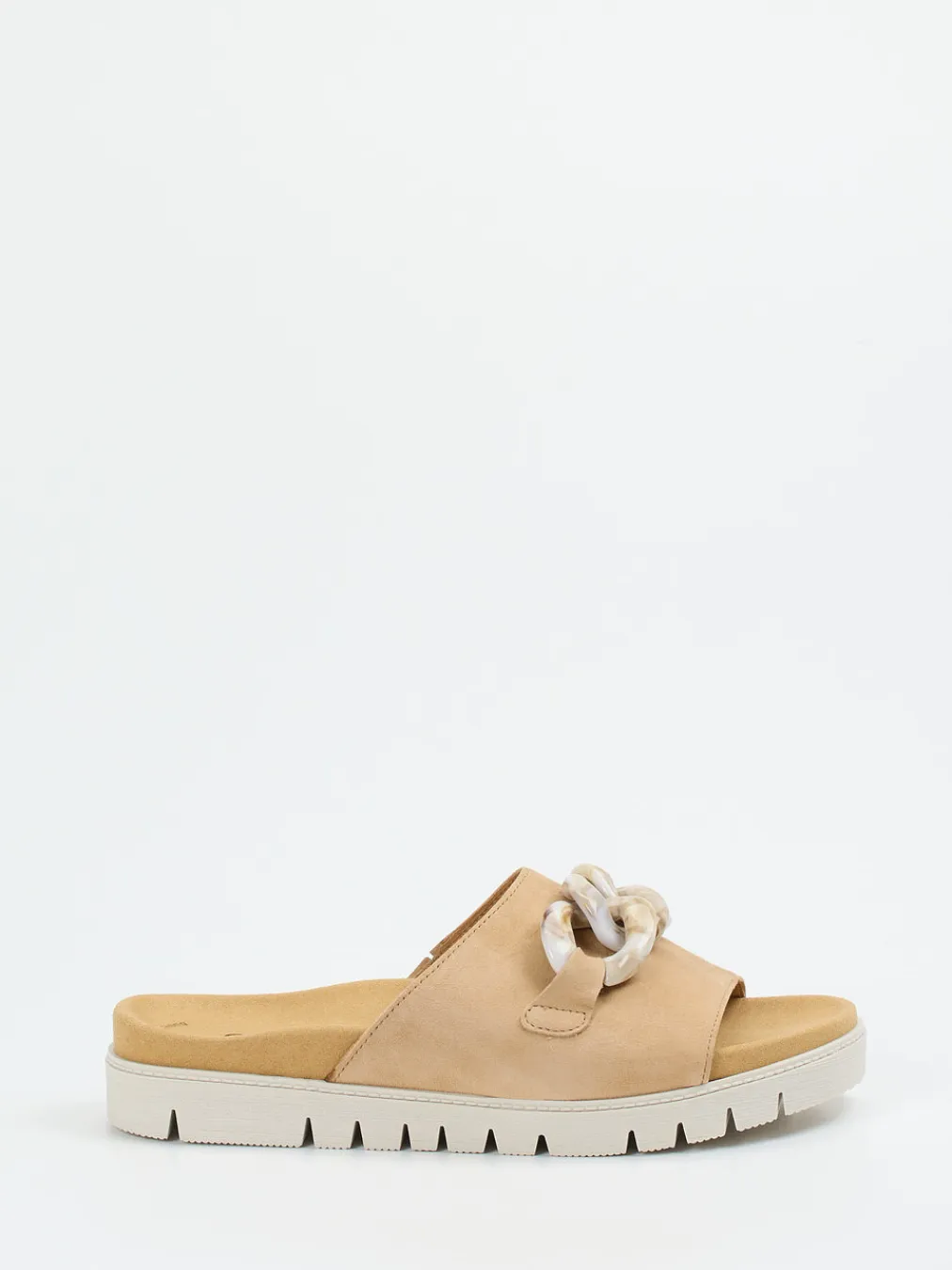 – Pantolette aus Veloursleder mit Gliederkette-Gabor Best