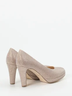 – Plateau-Pumps aus Metallicleder Champagner-Gabor Outlet