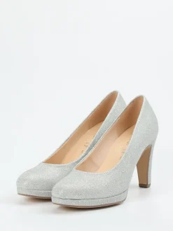 – Plateaupumps aus Metallicleder-Gabor Online