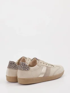 – Sneaker aus Veloursleder mit Leoprint-Gabor Outlet