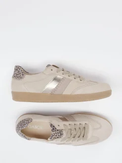 – Sneaker aus Veloursleder mit Leoprint-Gabor Outlet