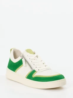 – Sneaker aus Veloursleder und Kalbleder cremeweiß-Gabor New