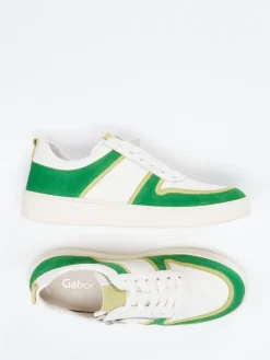 – Sneaker aus Veloursleder und Kalbleder cremeweiß-Gabor New