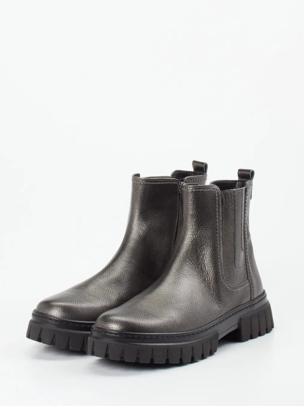 – Chelsea Boots aus Metallicleder anthrazit-Gabor Comfort Outlet