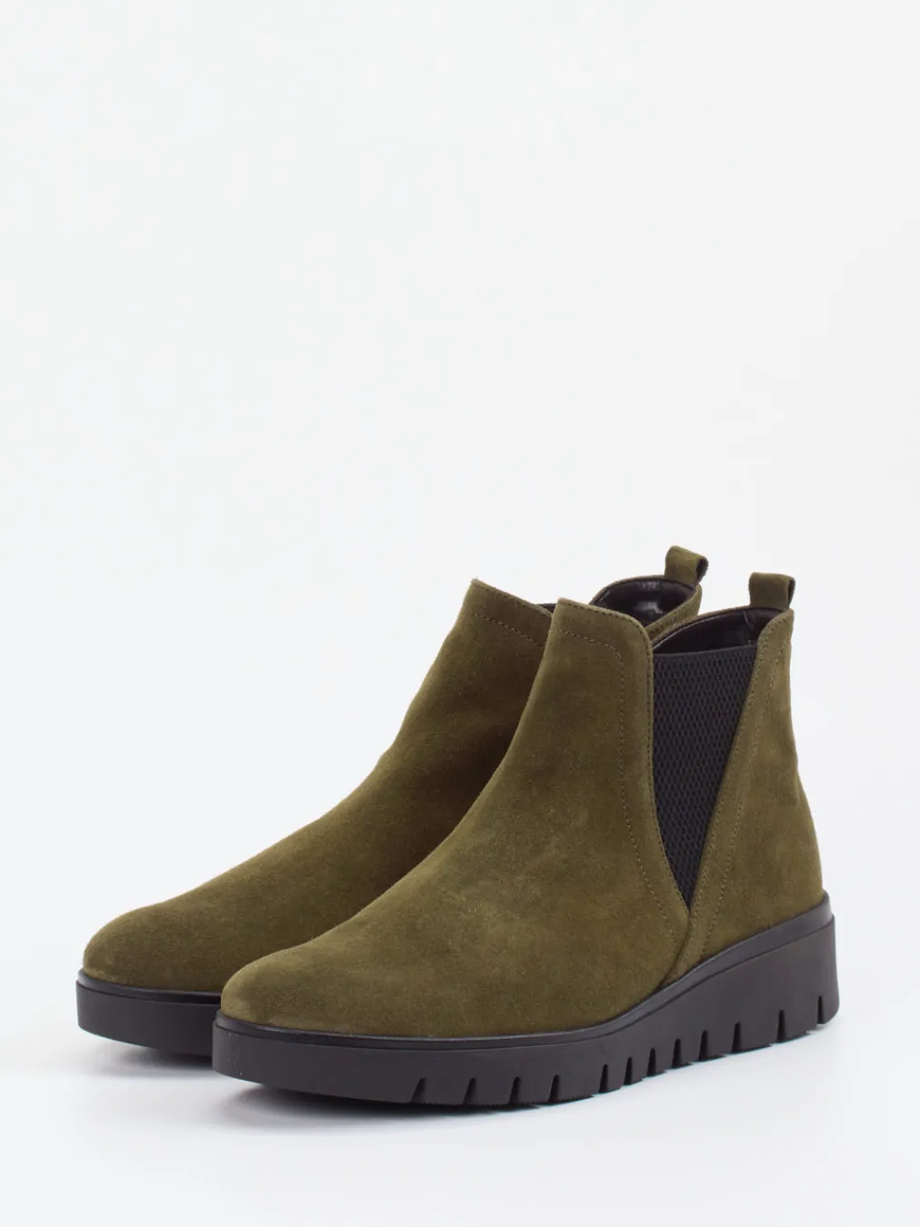 – Chelsea Boots aus Veloursleder oliv-Gabor Comfort Sale