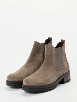 – Chelsea-Stiefelette aus Veloursleder Taupe-Gabor Comfort Hot