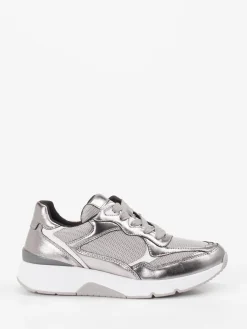 – Chunky-Sneaker aus Metallicleder silber-Gabor Comfort Outlet
