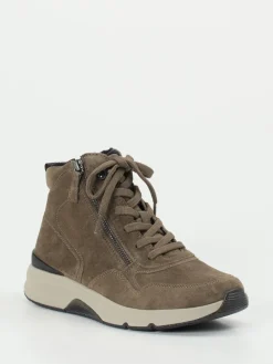 – High-Top-Sneaker aus Veloursleder Taupe-Gabor Comfort New