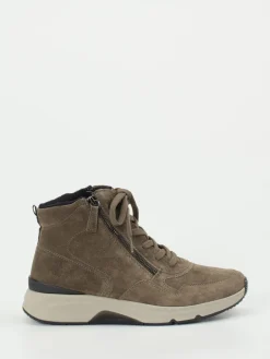 – High-Top-Sneaker aus Veloursleder Taupe-Gabor Comfort New