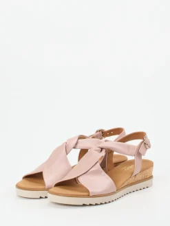 – Keilsandaletten aus Metallicleder altrosa-Gabor Comfort Online