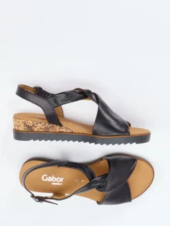 – Keilsandalette aus Kalbleder-Gabor Comfort Outlet