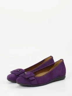 – Komfort-Ballerina aus Veloursleder violett-Gabor Comfort Discount