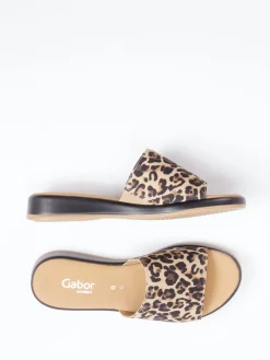 – Pantolette aus geprägtem Leder-Gabor Comfort Hot