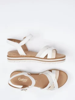 – Sandalen aus Kalbleder Beige-Gabor Comfort Discount