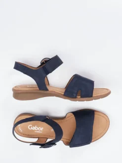 – Sandalen aus Nubukleder dunkel-Gabor Comfort Outlet