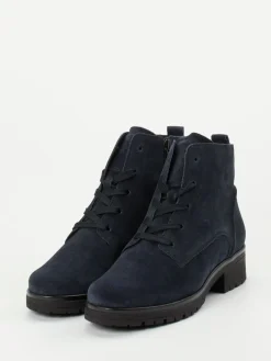 – Schnürboots aus Veloursleder Dunkel-Gabor Comfort Clearance