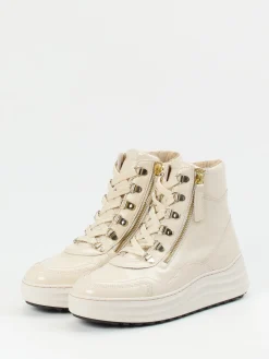 – Schnürboots aus Lackleder cremeweiß-Gabor Comfort New